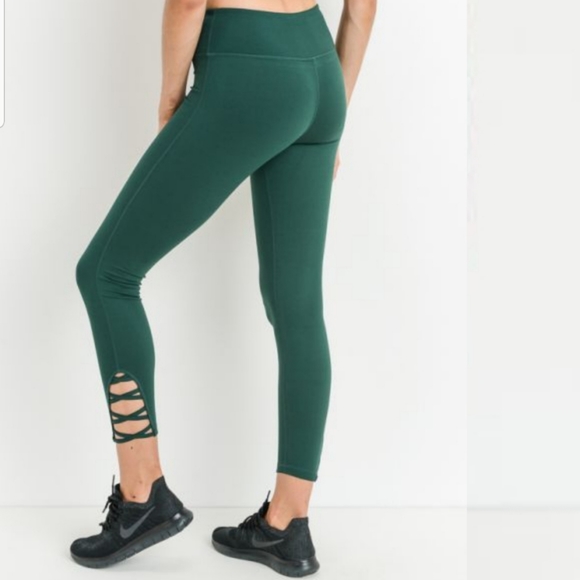 Lattice Strap Leggings Dark 
